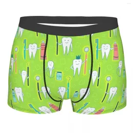 Calzoncillos bóxer para hombre, pantalones cortos, bragas higienista Dental, herramientas de los dientes comerciales, ropa interior de cintura media, novedad masculina de talla grande