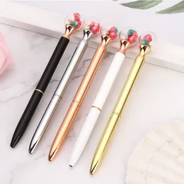 Rotary Pen Luxury Dried Flower Pen Gradient Kawaii Writing Pen Office Supplies School Supply Novely Stationery