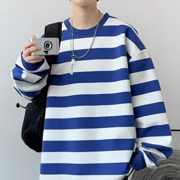Men's Hoodies OEIN Men Striped Sweatshirts 2023 Spring Fashion Mens Male Loose Couple Outfit Brand Hip Hop Hoodie