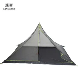 Tents and Shelters No-see-um 225*65/135*120 cm/ 225*135*120cm ASTA 1 person/ 2 person high quality summer outdoor camping mesh tent 230716