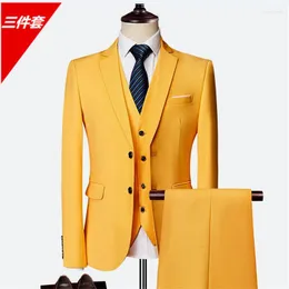Men's Suits For Suit Autumn And Winter Professional Mal Casual Three Piece Youth Wedding Dress