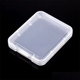 Storage Boxes Bins Cf Card Rhiannon Protection Case Portable Pure Color Transparent Plastic Boxs Easy To Carry 0 12Ys J2 Drop Deli Dhc0O