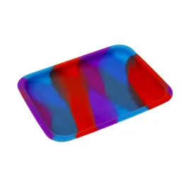 New Smoking Colorful Silicone Portable Preroll Scroll Roll Rolling Cigarette Tray Holder Dry Herb Tobacco Roller Easy Grinder Handpipes Machine Piatto di legno