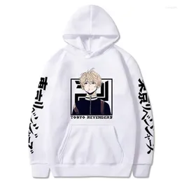 Herr hoodies anime Tokyo Revengers Hip Hop Casual Loose Mikey Men tryckt grafiska tröjor unisex Pullover Tops Size XS-4XL