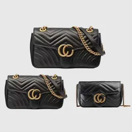 10A Дизайнерские сумки Marmont на плечах сумки сумочка кросс -пакет женщин Fashion 2 GS Classic Tote 3 размеры роскошные