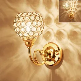 Wall Lamp Moonlux Crystal Creative Matsal Living Art Decoration Romantic Bedroom Bedside (utan glödlampa)