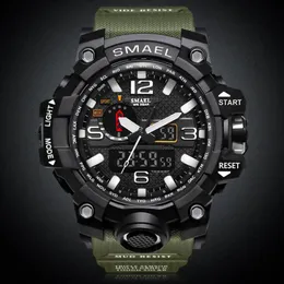 Нарученные часы 2023 бренд мужски модные водонепроницаемые секундометрические часы Quartz Watch Mens Sport Watch Obual Digital Clock Male Relogio