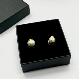 Brand Jewelry Classic Stud Gold Colarring Pearl S925silver Kolczyki Uszy Stud Womens Designer Studs Prezent Świąteczne litery Y 22120506