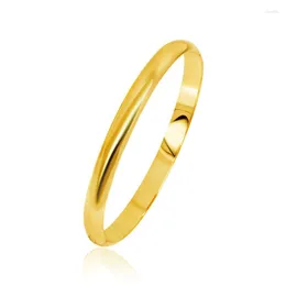 Bangle MXGXFAM 6CM gładka bransoletka Banles Kobiety 24K Pure Gold Kolor Jewelry Class