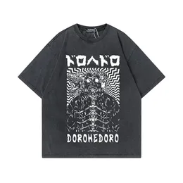 Ceketler Kadın Giysileri Yıkanmış Tshirt Dorohedoro Street Hip Hop Oneck Goth Casual Haruku Grunge Y2K Tees Tees Pullover Anime Giysileri