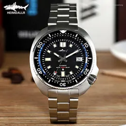 Wristwatches Heimdallr Men's Dive Watch Sapphire Crystal 44mm Black Dial Luminous Japan NH35A Automatic Movement Mechanical Men Wrist