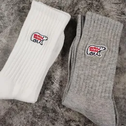 White Grey in stock Socks Women Men Unisex Cotton Basketball Socks340v