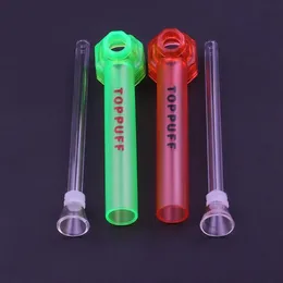 ACOOK Toppuff Top Puff For Travel Glass Water Bongs For Tobacco 160MM Acrylic Oil Burner Pipe Water Bongs Acrylic Smoking Water Pipes