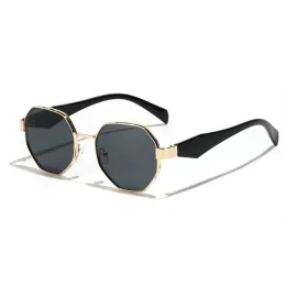 Hot Luxury Sunglasses Designer Polygon High Fashion occhiali da sole con montatura in metallo retrò per occhiali da donna