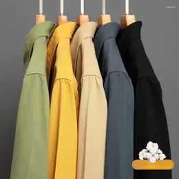 Camicie casual da uomo in puro cotone da uomo manica lunga moda coreana 2023 camicia da uomo Harajuku colori oversize camicette abbottonate maschili