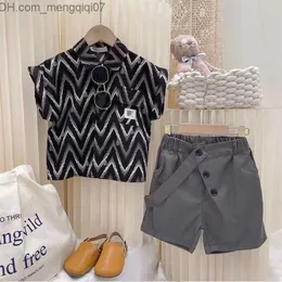 Clothing Sets 2020 Youth Boys' Set Children's Clothing Summer Set Korean Shirt+Shorts 2 pieces Children's Clothing 2 3 4 6 8 10 years Z230717