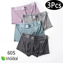 Underpants 3pcs 고품질 모달 남자 팬티 얇은 트레이스 리프트 플러스 크기 4xl 복서 남성 복서 팩 Hombre Men