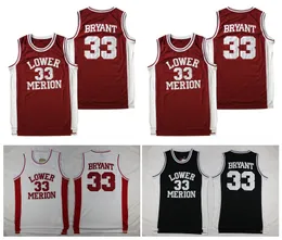 SL Lower Merion High School Bryant Basketball Jersey Mitch 및 Ness 후퇴 금색 녹색 크기 S-XXL