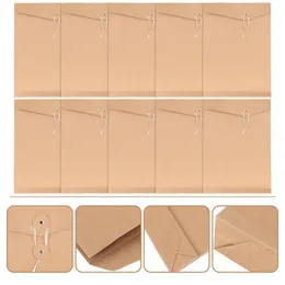 Present Wrap Combination Document Fapper Office levererar Pouch Kraft Paper Envelope File Holder