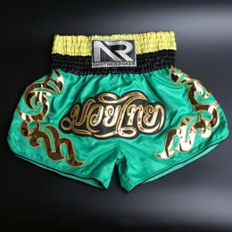 Męskie spodenki bokserskie Męskie spodnie drukowania krótkometrażowych MMA Walcz Krótkie poliester Kick Gel Boxing Muay Thai Pants Boks Boks 230715