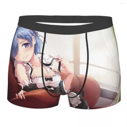 Cueca Boxer Sexy Cueca Cueca Homem Bonito Re Zero Começando a Vida em Outro Mundo Roupa Interior Suave Para Masculino Plus Size