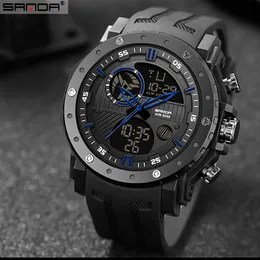 Wristwatches Sanda Luxury Brand Men's Military Sports Watches Watches Digital Watches S-Shock Waterproof Wrist Watch for Mens Relogio Masculino 230716