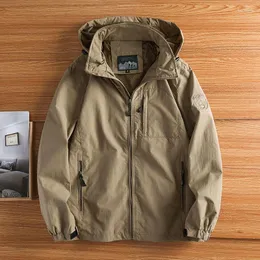 남자 트렌치 코트 폭격기 재킷 2023 군용 전술 방수 바람막이 멀티 포켓 야외 캐주얼 스프링 가을 코트