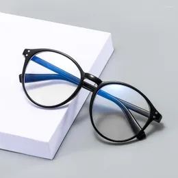 Solglasögon Vintage Optical Spectacle glasögon för män Kvinnor Luxur Design Anti-Blue Light Plain GalsSes Fashion Round Frame Eyewear