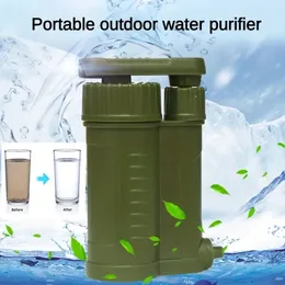 Pompa per filtro dell'acqua portatile all'aperto, depuratore d'acqua a grande portata ad alta precisione, adatto per campeggio, escursionismo, viaggi e emergenze all'aperto, attrezzatura di sopravvivenza portatile