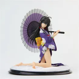 Tecknad figurer 14 cm yukinoshita yukino kimono ver hentai figur pvc sexig tjej modell vuxna leksaker anime action dockor samlingsmodell presenter
