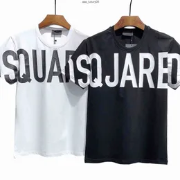 Мужские футболки Мужские буквы печати T Рубашки Black Mens Fashion Stylist Summer Высококачественная футболка с коротким рукавом M-XXL DSQUARE D2 DSQS DSQ2S 5SY1