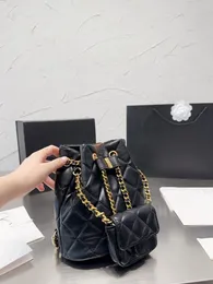 23SS Designer-Damentaschen 2-teiliges Set Rucksack Luxusrucksäcke Umhängetaschen Umhängetaschen Geldbörsen Kartenhalter Gesteppte Mini-Handtaschen aus echtem Leder Kettentasche mit Box