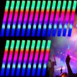 Favore di partito Schiuma di spugna colorata Asta fluorescente Decorazione per feste Puntelli di bastoncini luminosi Concerto che risponde all'aiuto Flash Stick