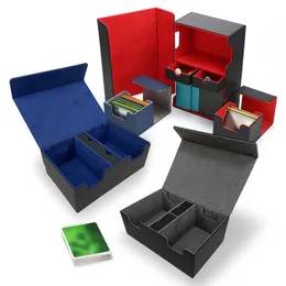 Utomhusspel Aktiviteter Sälj kortspel Deck Storage Box Dual fack Flera användningar Multifunktionella innehåller 400 Organisation 265x182x98mm 230715