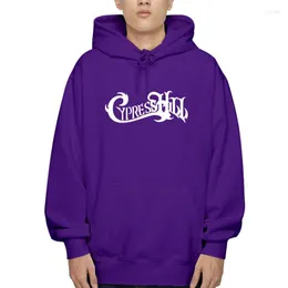 Herrtröjor cypress kulle rap hip hop musik logotyp män svart hoodie höst till 3xl bomull straigh varm hylsa