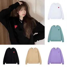 Male and female designer long sleeved sweater High quality embroidery Red heart and letter A combination Amis Paris pullover Couple brother sisters Sweatshirt mi4