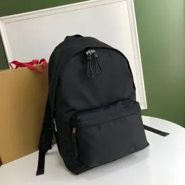 2023 new men's and women's backpack high-end quality nylon schoolbag with smooth leather trim large capacity upper body effect is very beautiful