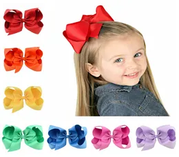 6 Zoll große Ripsband solide Haarbögen mit Clips Mädchen Kinder Haarnadel Kopfbedeckung Boutique Kind Hairbows Zubehör4560623