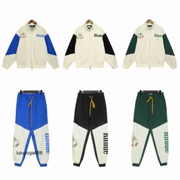 2023 Giacca firmata rhude Primavera Autunno oversize Giacche Windrunner Giacca sottile Cappotto Uomo giacca a vento sportiva esplosione abbigliamento Bomber giacca pantaloni