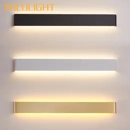 Lampada da parete Oro Metallo a risparmio energetico Decorazione da comodino a LED Nero Bianco Camera da letto Corridoio Ingresso Illuminazione della stanza di casa