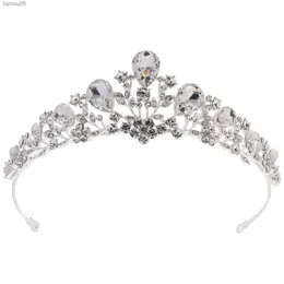 Acessórios para o cabelo feminino Coroa Strass Casamento Noiva Tiara Tiaras Metal Miss Bridal L230704