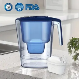 Household Water Purifier System Portable 3.6L Water Filter Pitcher With Filter Element, 100L Effective Filtration For Home Kitchen Drinking Water Activated Carbon