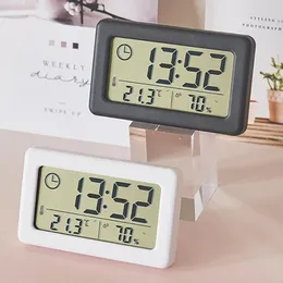 Tablo Saatleri Çok Fonksiyonlu Dijital Basit Saat Işık Sıcaklığı ve Nem Elektronik Renkli İskandinav Stili Uygun
