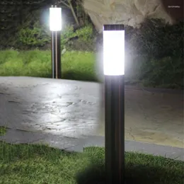 Lanterna da esterno in acciaio inossidabile Pathway Light con lampadina E27 Recinzione Lampada da terra Colonne Deck Garden Paletto