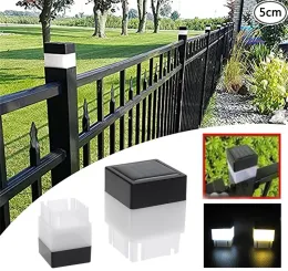 2x2 Solpanel Post Cap Solar Lights Square Outdoor Waterproof Solar Powed Pillar Light For Smides järnstaket Front Yard Backyards Gate Landscaping Residential