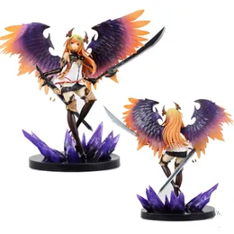 Tecknad figur 28cm shingeki no bahamut mörk ängel olivia 1/8 pvc action figur sexig cut girl anime hentai modell dockor samling gåva leksaker