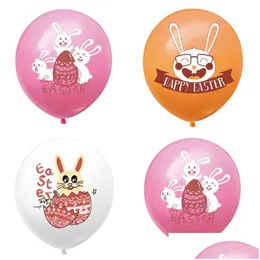 Other Festive Party Supplies Happy Easter Balloons 12Inch Rubber Bunny Printed Latex Home Decor Kids Balloon 185 N2 Drop Delivery G Dhw1R