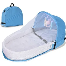 Baby Cribs Drop Nest Bed Portable Crib Mosquito Net Travel Spädbarn Småbarn Bomullsvagga för född Cunas Camas Para 230715