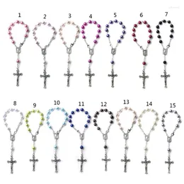 Charmarmband Pearl Finger Rosaries Baptism Rosary Beads First Communion Favor Dop Party Gift