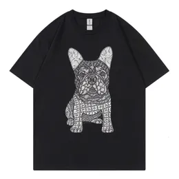 Mens Tshirts Tshirt Man Dog Print Korean Style Trend Hip Hop Overize Unisex Streetwear Shirt Cotton High Quality Tees Tops 230717